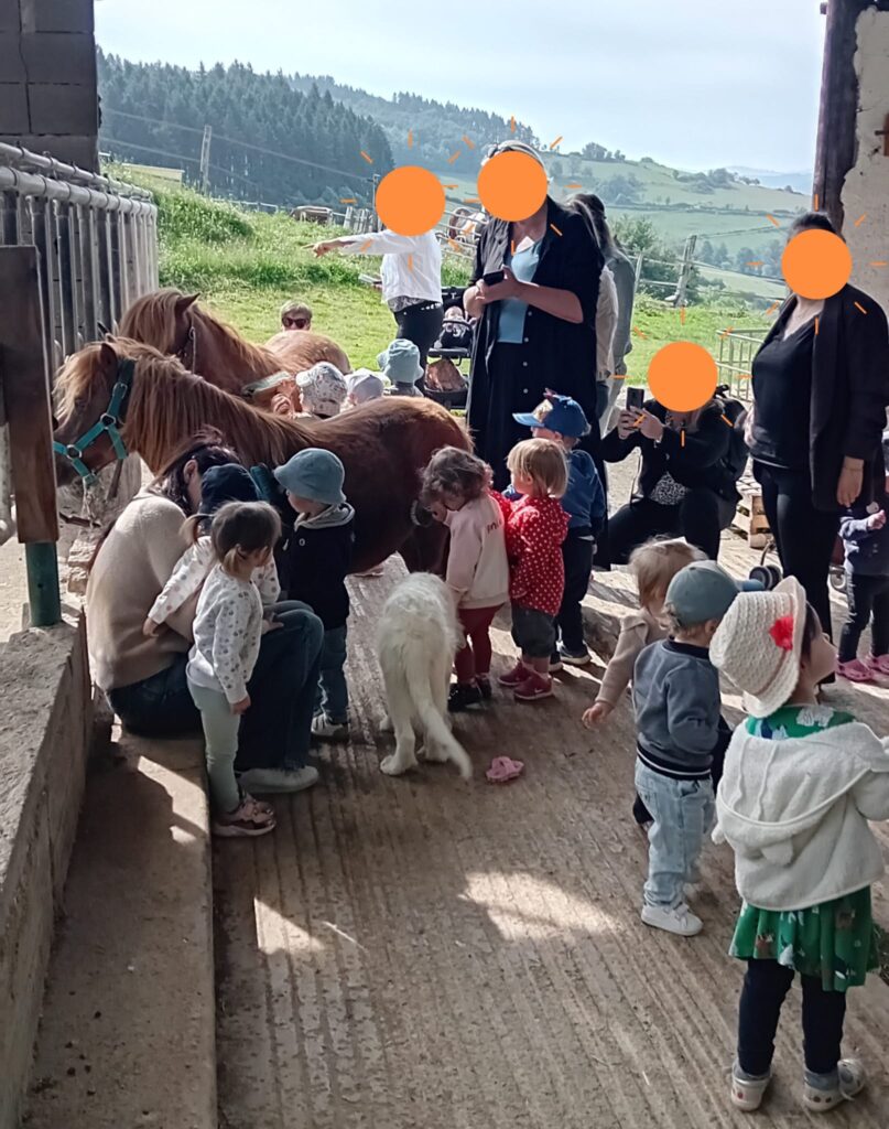 Accueil de groupe d'enfants à la ferme du petit peisselay